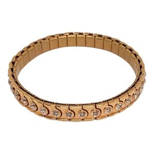 Vintage Rose Goldtone Speidel‎ CZ Stretch Bracelet